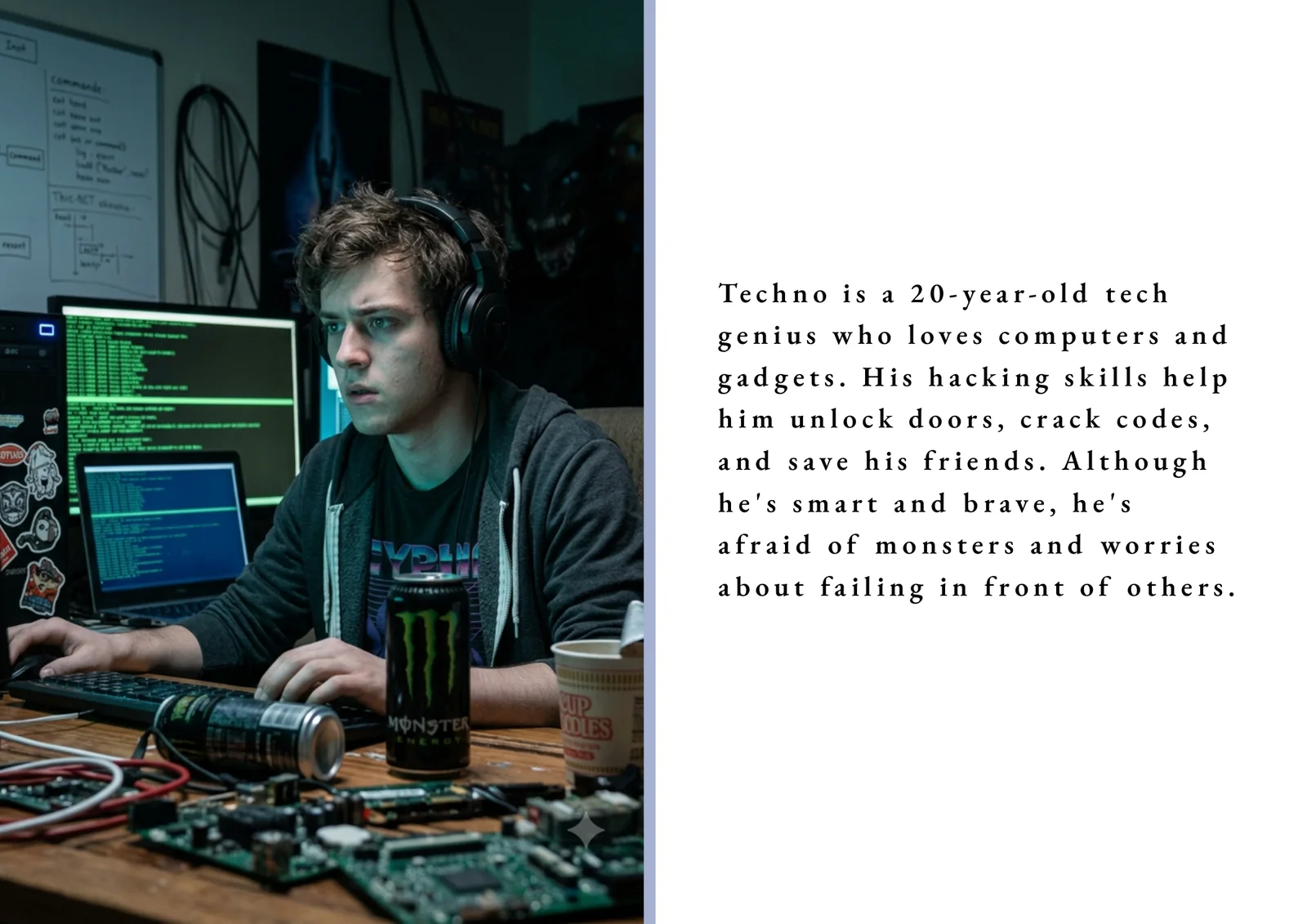 Techno, his hacker
